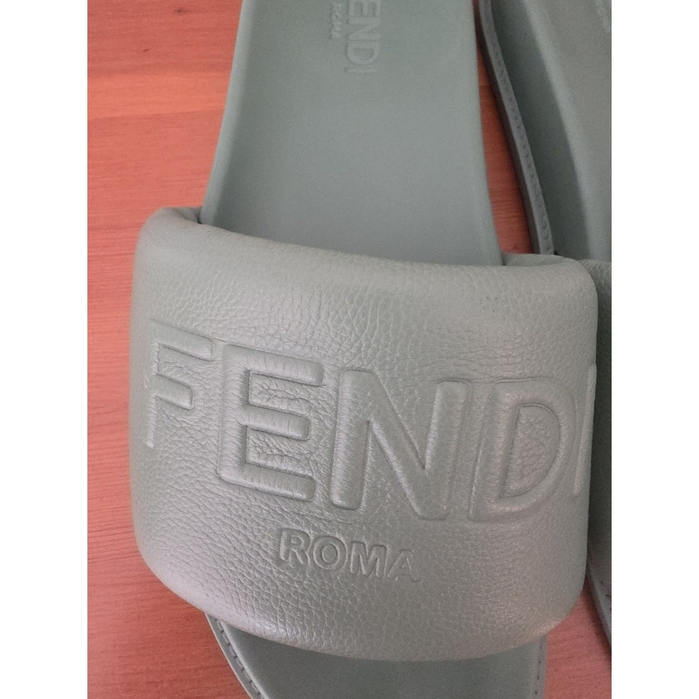 Authentic Fendi Roma Calf Leather Slides, Men's Sz 12 - Picture 2 of 8